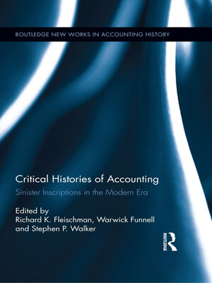 cover image of Critical Histories of Accounting